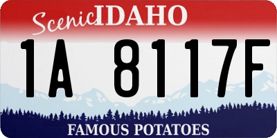 ID license plate 1A8117F