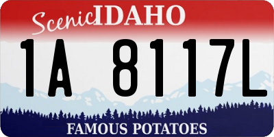 ID license plate 1A8117L
