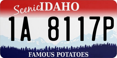 ID license plate 1A8117P