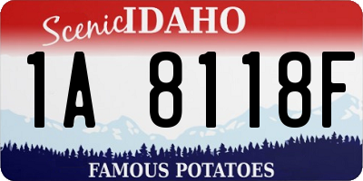 ID license plate 1A8118F