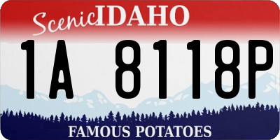 ID license plate 1A8118P