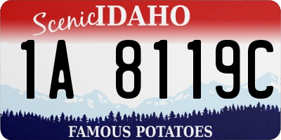 ID license plate 1A8119C