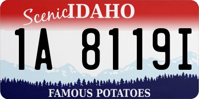 ID license plate 1A8119I