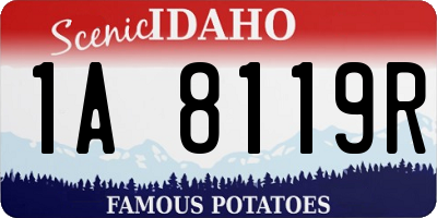 ID license plate 1A8119R