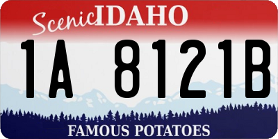 ID license plate 1A8121B