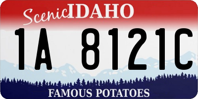 ID license plate 1A8121C