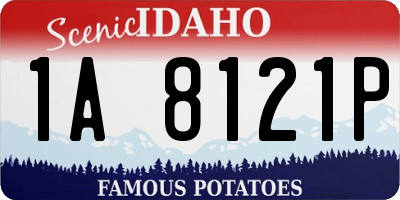ID license plate 1A8121P