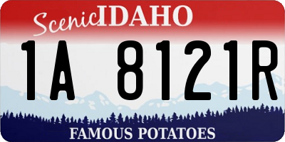 ID license plate 1A8121R