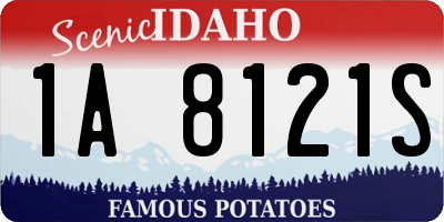 ID license plate 1A8121S