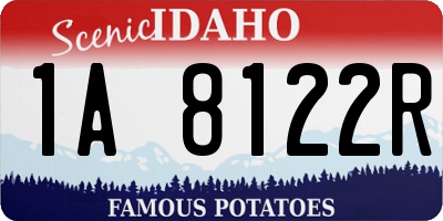 ID license plate 1A8122R