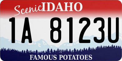 ID license plate 1A8123U