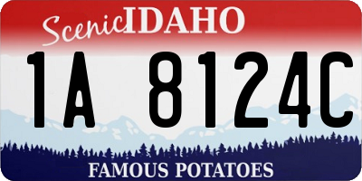 ID license plate 1A8124C