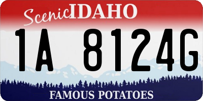 ID license plate 1A8124G