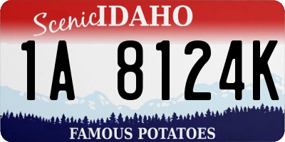 ID license plate 1A8124K