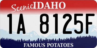 ID license plate 1A8125F