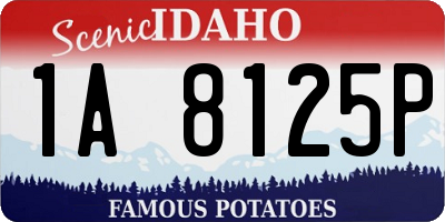 ID license plate 1A8125P