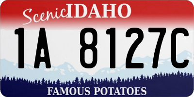 ID license plate 1A8127C