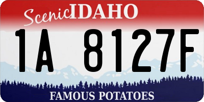 ID license plate 1A8127F