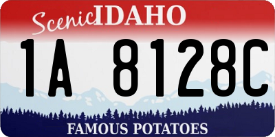 ID license plate 1A8128C