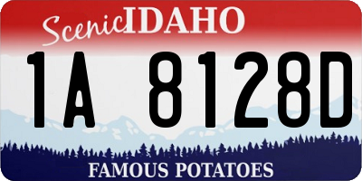 ID license plate 1A8128D