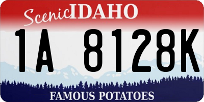 ID license plate 1A8128K