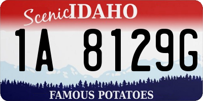 ID license plate 1A8129G