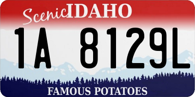 ID license plate 1A8129L