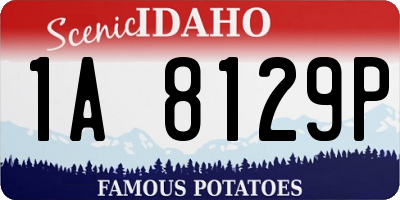 ID license plate 1A8129P