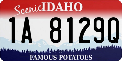 ID license plate 1A8129Q
