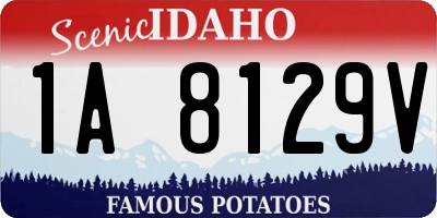 ID license plate 1A8129V