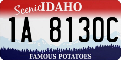 ID license plate 1A8130C