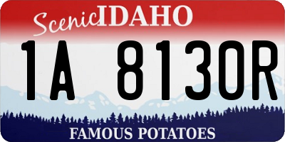 ID license plate 1A8130R