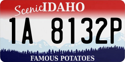 ID license plate 1A8132P