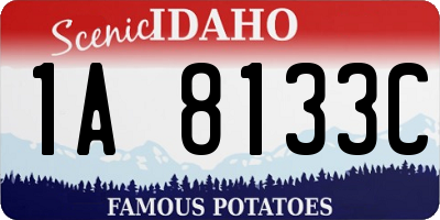 ID license plate 1A8133C
