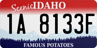 ID license plate 1A8133F