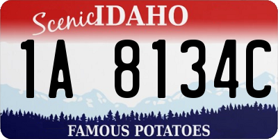 ID license plate 1A8134C