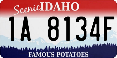 ID license plate 1A8134F