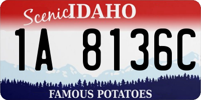 ID license plate 1A8136C