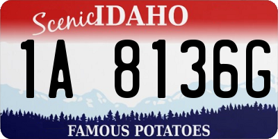 ID license plate 1A8136G