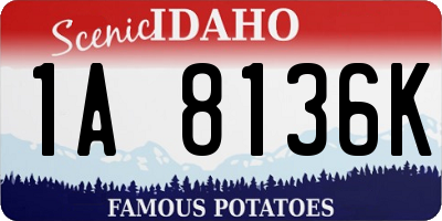 ID license plate 1A8136K