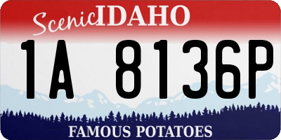ID license plate 1A8136P