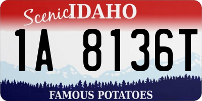 ID license plate 1A8136T