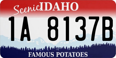 ID license plate 1A8137B