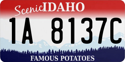 ID license plate 1A8137C