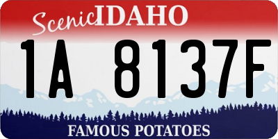 ID license plate 1A8137F