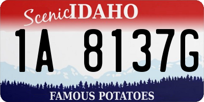 ID license plate 1A8137G