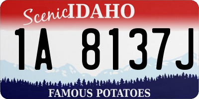ID license plate 1A8137J