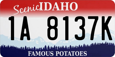 ID license plate 1A8137K