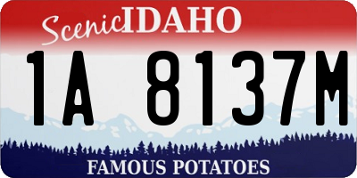 ID license plate 1A8137M