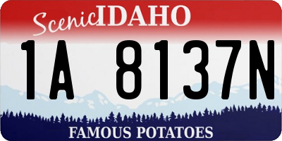 ID license plate 1A8137N